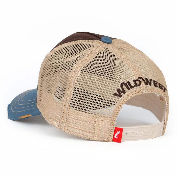 Ililily Ililily PREMIUM Cowboy Wild West Vintage Baseball Cap Structured Trucker Hat