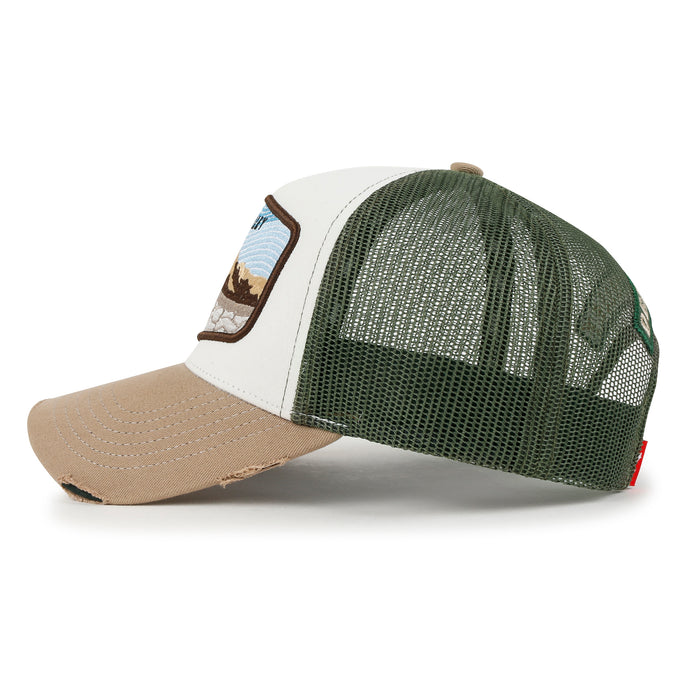 Ililily Ililily Premium Death Valley Embroidery Baseball Cap Structured Trucker Hat