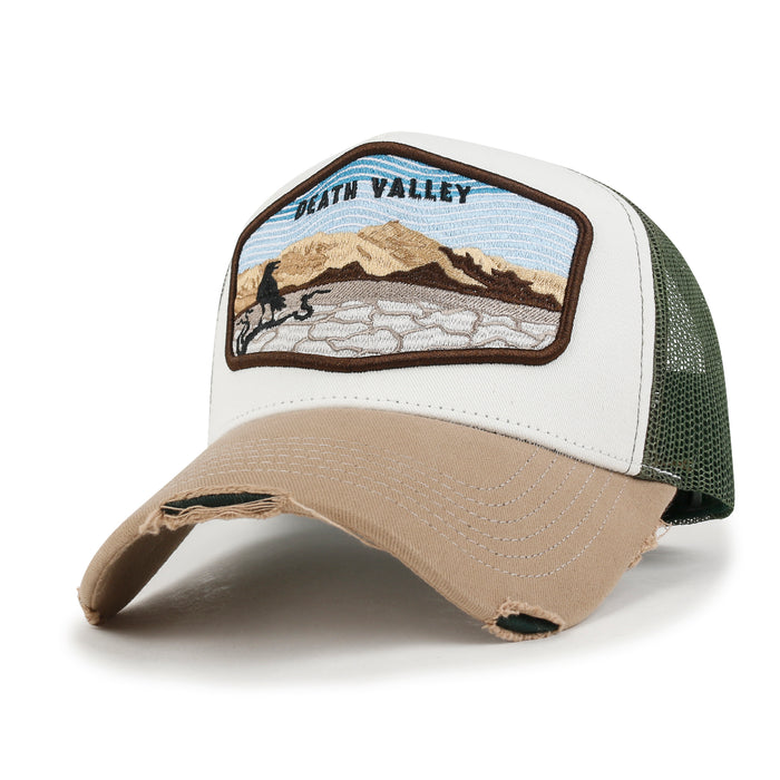 ililily ililily Premium Death Valley Embroidery Baseball Cap Structured Trucker Hat