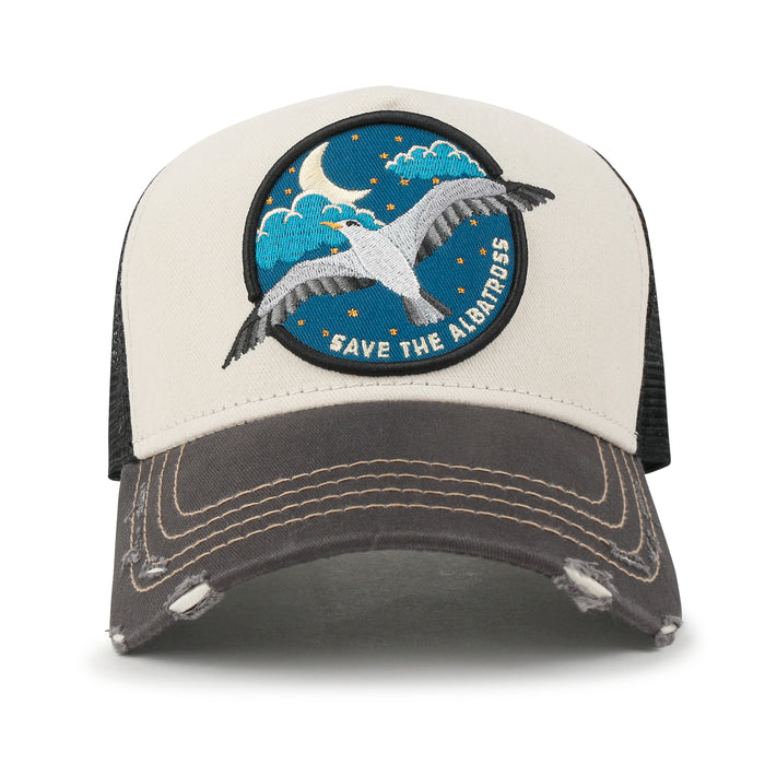 Ililily Ililily Premium Endangered Albatross Animal Embroidery Baseball Cap Structured Hat
