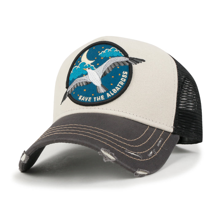 ililily ililily Premium Endangered Albatross Animal Embroidery Baseball Cap Structured Hat