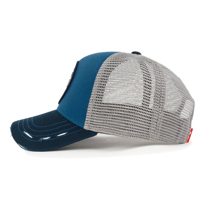 Ililily Ililily PREMIUM Endangered Blue Whale Embroidery Baseball Cap Structured Hat