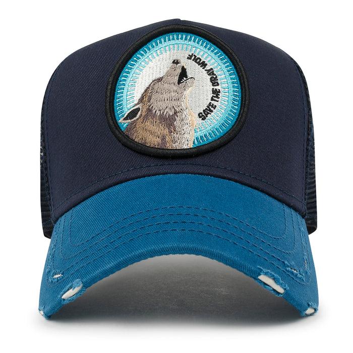 Ililily Ililily Premium Endangered Gray Wolf Embroidery Baseball Cap Structured Hat