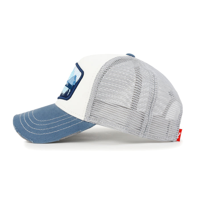 Ililily Ililily PREMIUM Glacier Bay Embroidery Baseball Cap Structured Trucker Hat