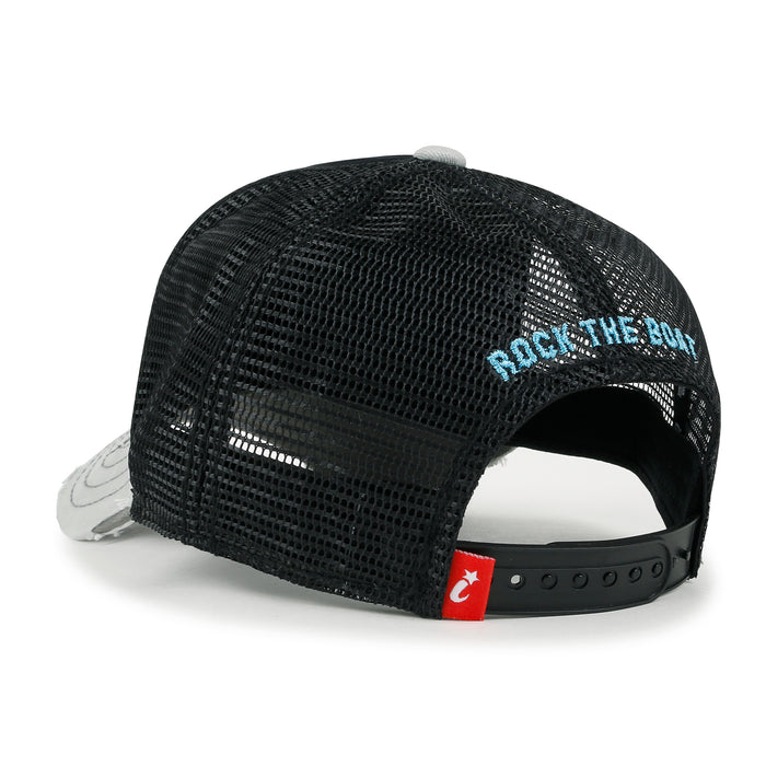 Ililily Ililily PREMIUM Go With The Flow Embroidery Baseball Cap Vintage Trucker Hat