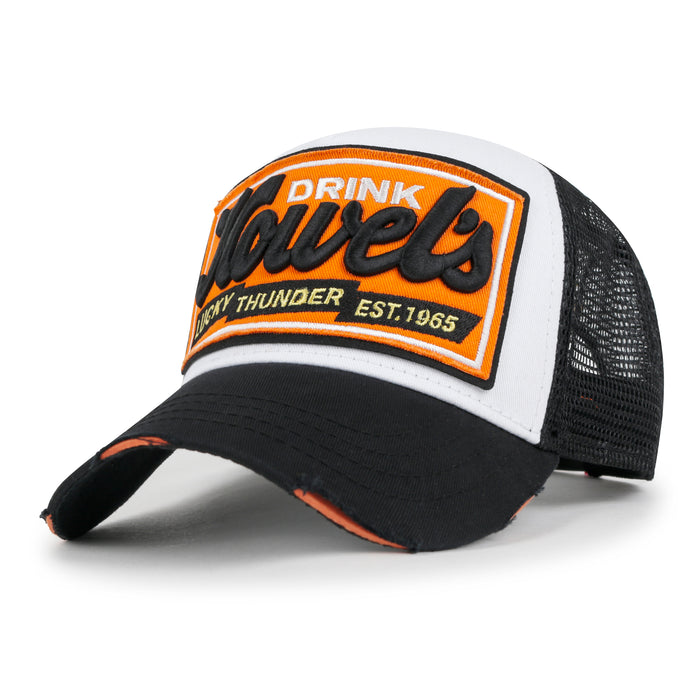 ililily ililily Premium Howels Embroidery Structured Crown Vintage Baseball Cap