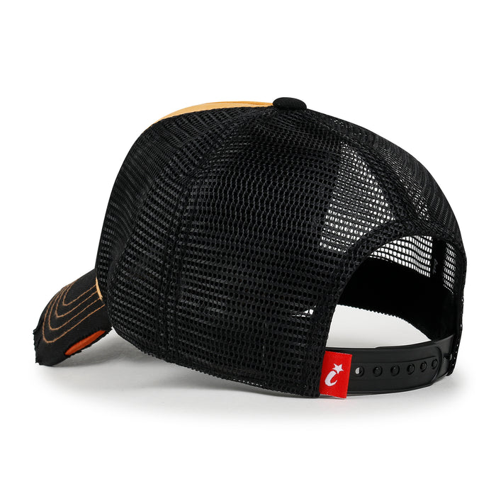 Ililily Ililily Premium Maui Embroidery Patch Mesh Baseball Cap Distressed Trucker Hat