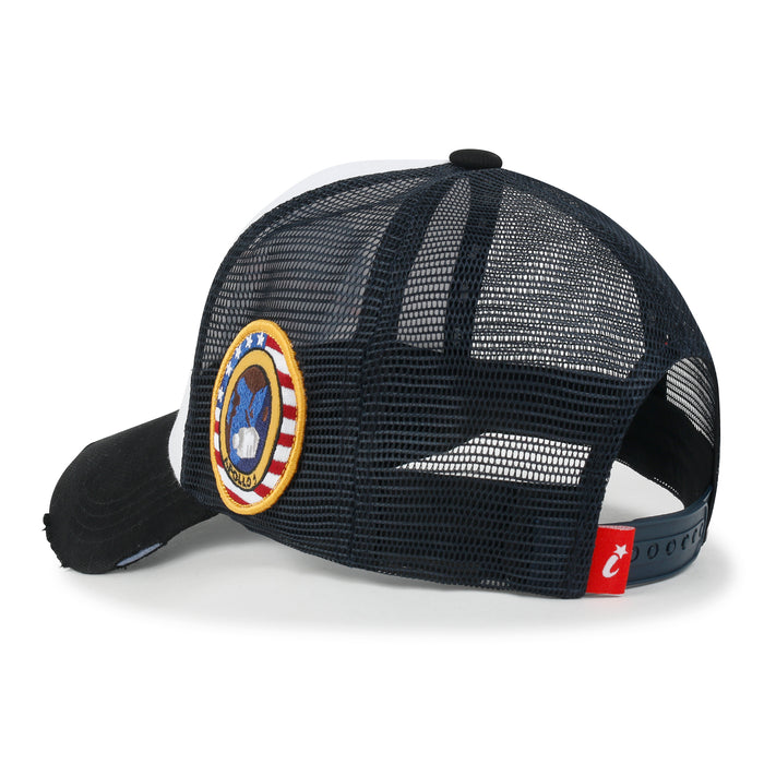 Ililily Ililily PREMIUM NASA Meatball Logo Embroidery Large Baseball Cap Apollo 1 Patch Hat