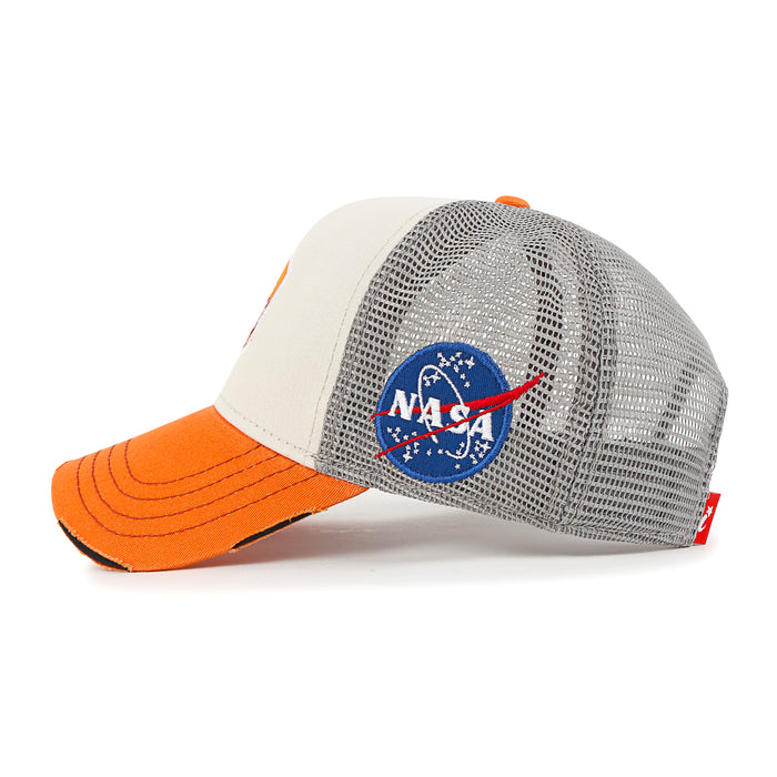 Ililily Ililily PREMIUM NASA Mission Hexagon Patch Embroidery Structured Baseball Cap