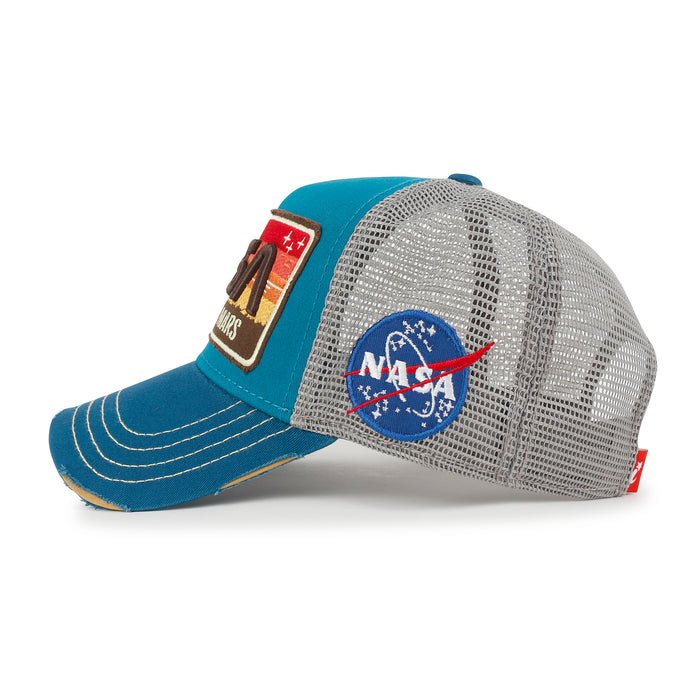 Ililily Ililily PREMIUM NASA Mission Rectangle Patch Embroidery Structured Baseball Cap