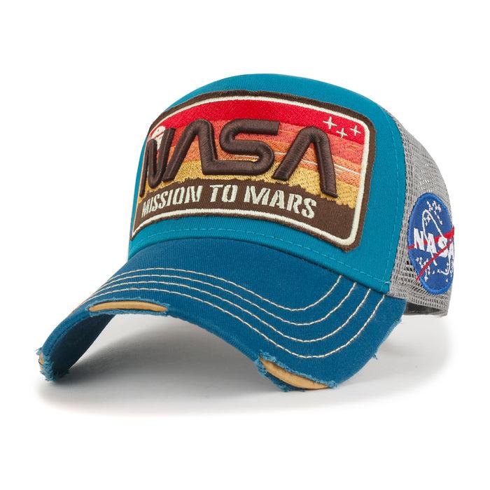 ililily ililily PREMIUM NASA Mission Rectangle Patch Embroidery Structured Baseball Cap