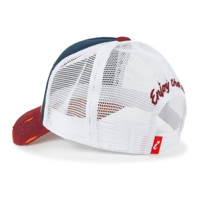 Ililily Ililily PREMIUM ROAD TRIP Large Vintage Distressed Snapback Trucker Hat Baseball Cap