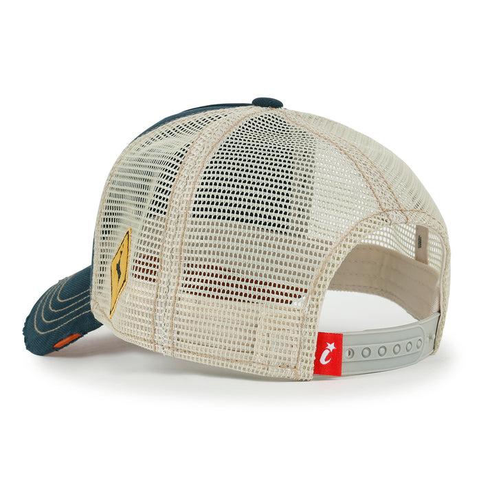 Ililily Ililily Premium ROAD TRIP Map Embroidery Trucker Hat Vintage Style Baseball Cap