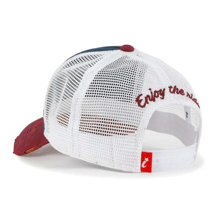 Ililily Ililily PREMIUM ROAD TRIP Vintage Distressed Snapback Trucker Hat Baseball Cap M / XL