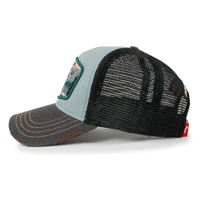 Ililily Ililily Premium Rocky Mountain Embroidery Baseball Cap Structured Trucker Hat