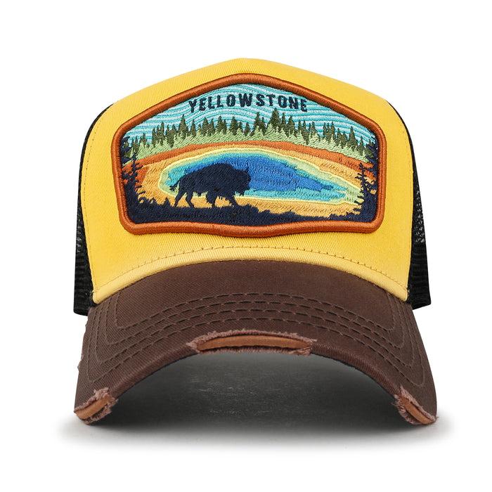 Ililily Ililily Premium Yellowstone Embroidery Baseball Cap Structured Trucker Hat