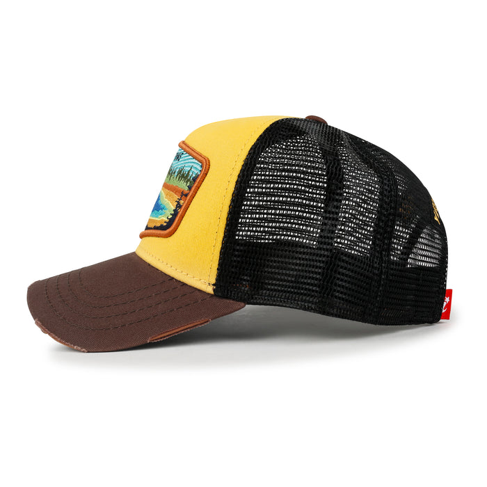 Ililily Ililily Premium Yellowstone Embroidery Baseball Cap Structured Trucker Hat