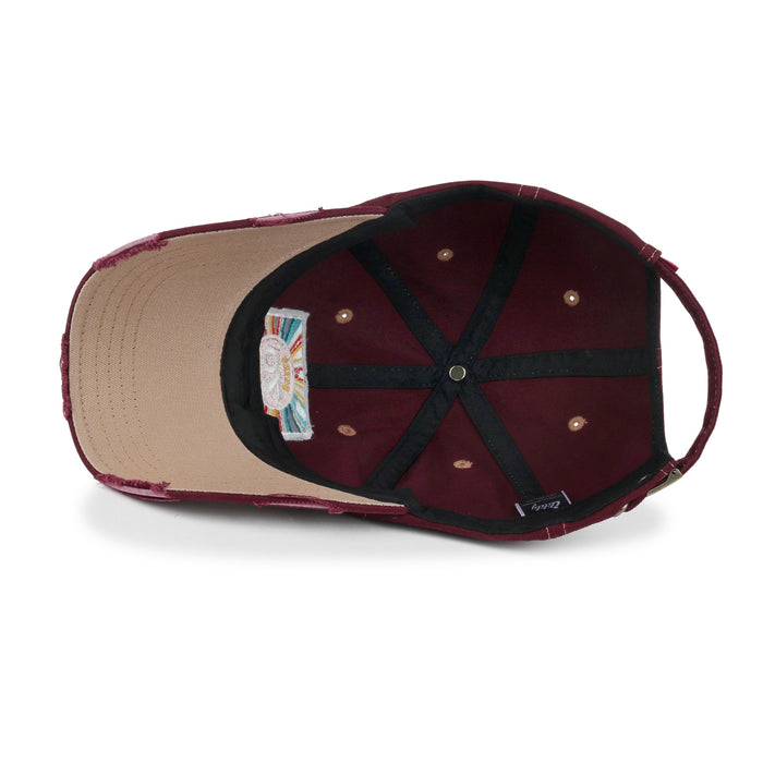 Ililily Ililily Retro Embroidery Baseball Cap Vintage Distressed Cotton Trucker Hat