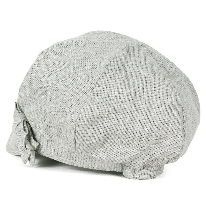 Ililily Ililily Ribbon Trim Cotton Big Apple Newsboy Hat Stretch-fit Flat Cabbie Cap