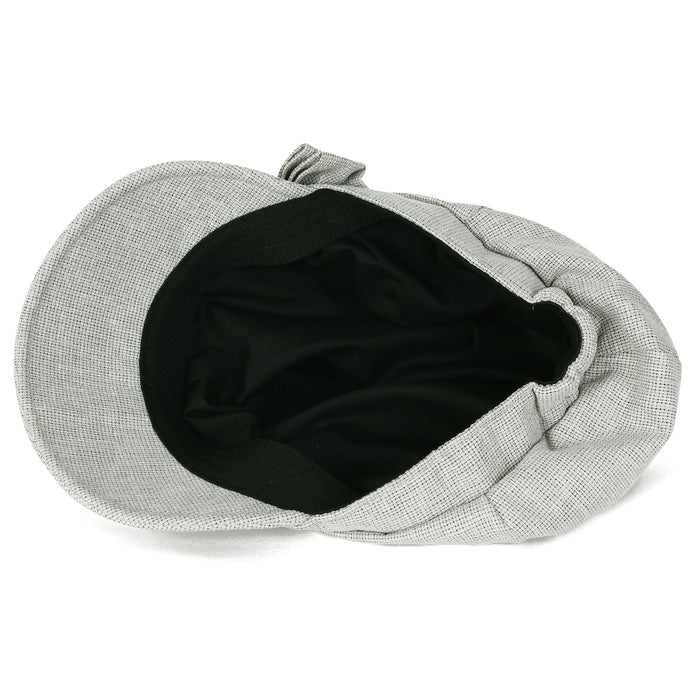 Ililily Ililily Ribbon Trim Cotton Big Apple Newsboy Hat Stretch-fit Flat Cabbie Cap