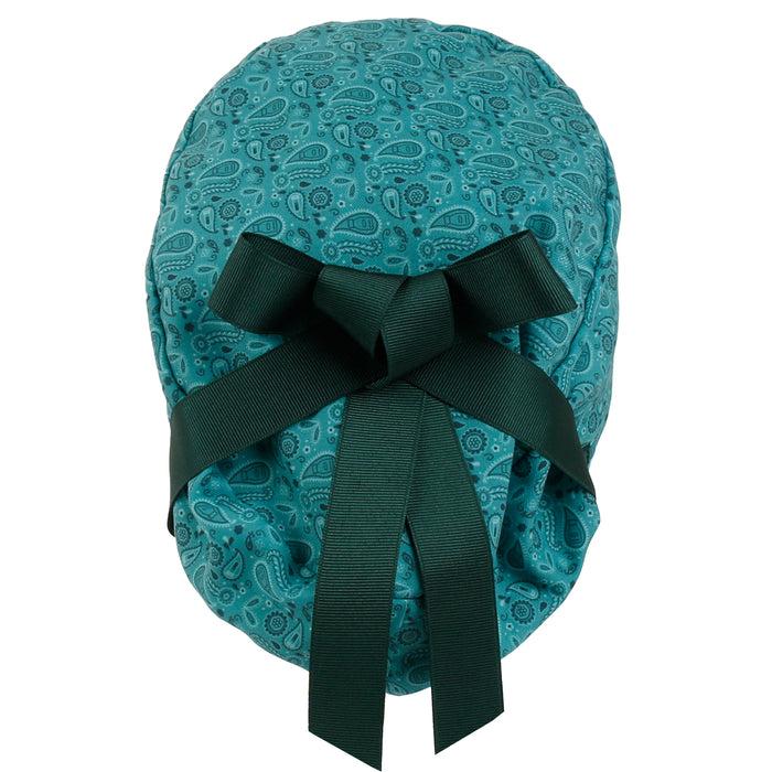 ililily ililily Satin Lined Cute Scrub Cap with Ponytail Ribbon