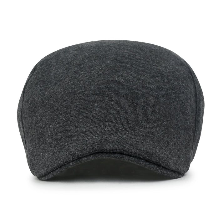 Ililily Ililily Soft Cotton Jersey Newsboy Flat Cap Ivy Side Strap Driver Hunting Hat