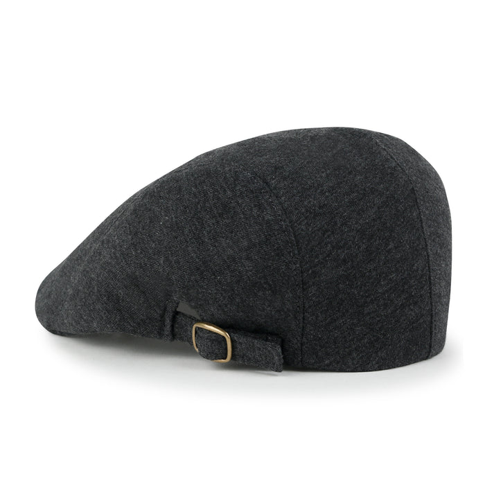 Ililily Ililily Soft Cotton Jersey Newsboy Flat Cap Ivy Side Strap Driver Hunting Hat