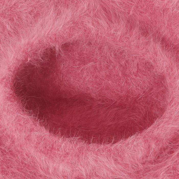 Ililily Ililily Solid Color Angora French Beret Furry Artist Flat Winter Hat