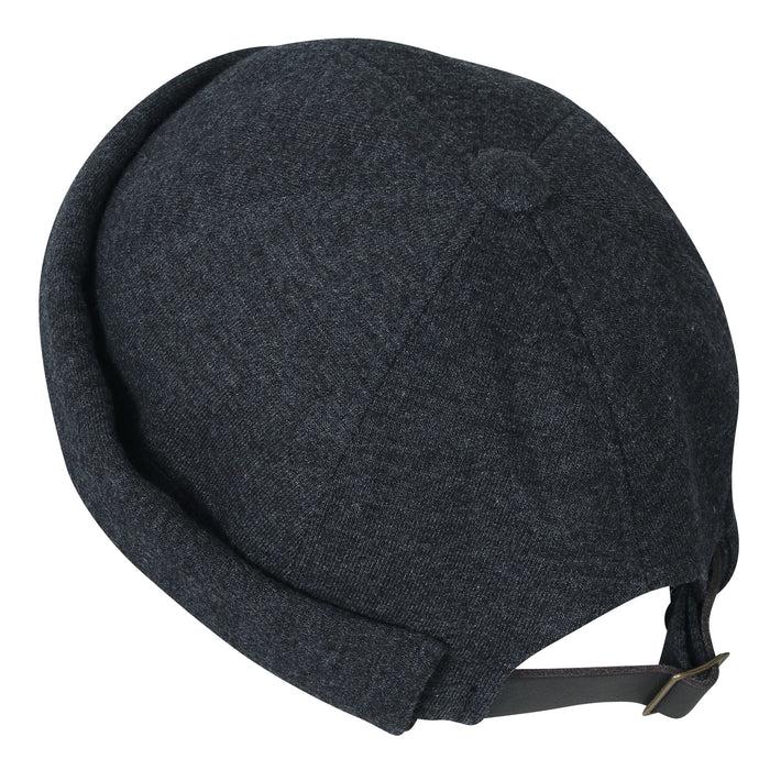 Ililily Ililily Solid Color Cotton Short Beanie Strap Back Casual Hat Soft Cap