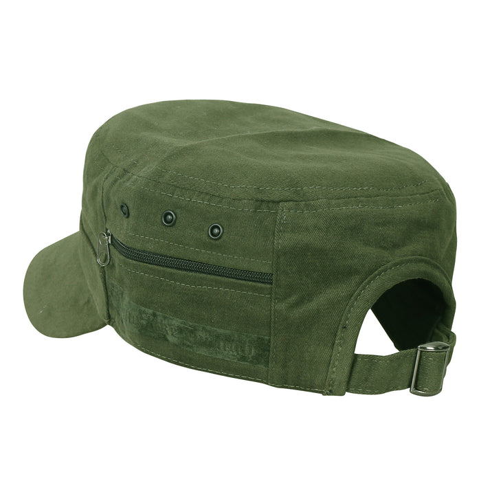 Ililily Ililily Solid Color Military Army Hat Soft Cotton Adjustable Strap Cadet Cap