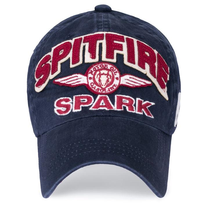 Ililily Ililily Spitfire Patch Baseball Cap Washed Cotton Casual Adjustable Trucker Hat
