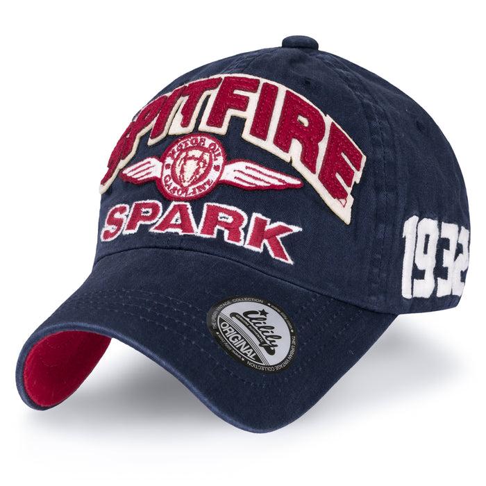 ililily ililily Spitfire Patch Baseball Cap Washed Cotton Casual Adjustable Trucker Hat