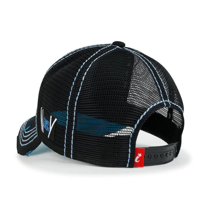 Ililily Ililily State Embroidered Baseball Cap Colorful Stitch Mesh Trucker Hat