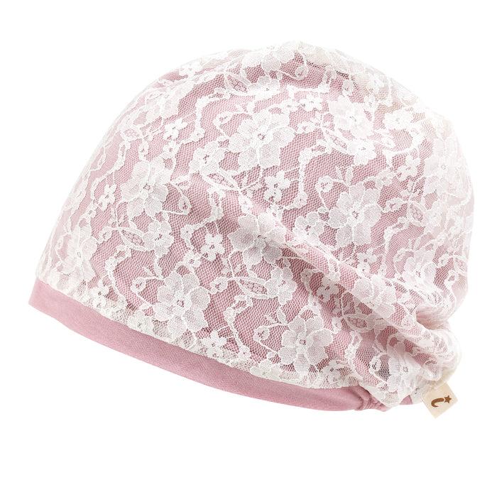 Ililily Ililily Tencel Lyocell Lace Covered Chemo Beanie Soft Head Cover Sleep Hat