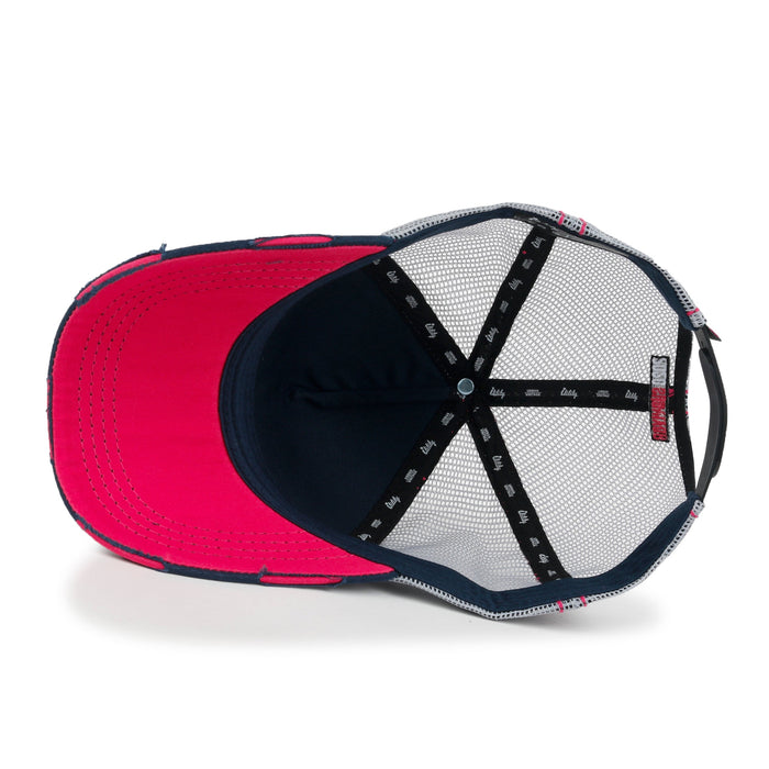 Ililily Ililily Time To Embroidered Baseball Cap Colorful Stitch Mesh Trucker Hat