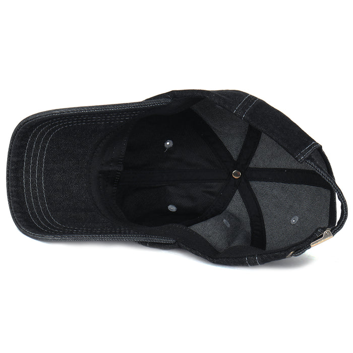 Ililily Ililily Vintage Washed Cotton Denim Hat Baseball Cap