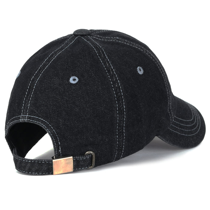 Ililily Ililily Vintage Washed Cotton Denim Hat Baseball Cap