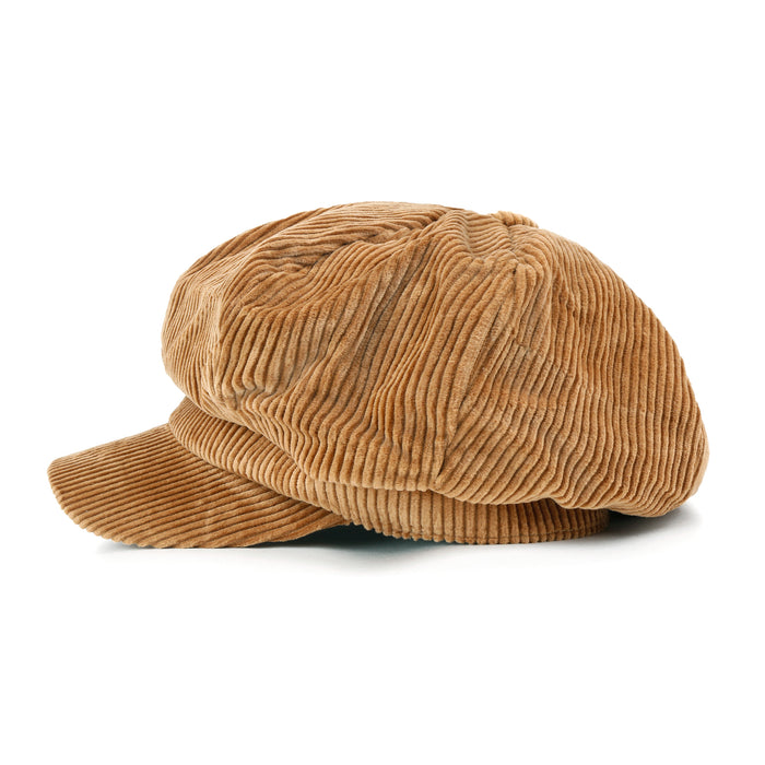 Ililily Ililily Washed Cotton Newsboy Cabbie Cap Corduroy Duck Bill Flat Hunting Hat