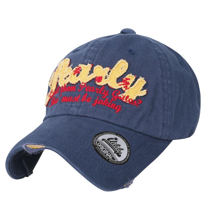 Ililily Ililily Washed Cotton 'Pearly' Vintage Trucker Hat Casual Baseball Cap