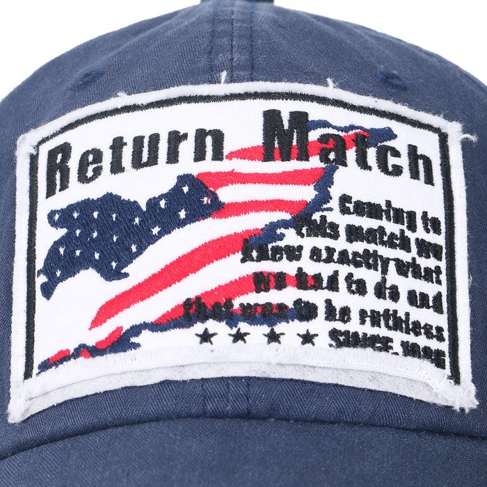 Ililily Ililily Washed Cotton US Flag Vintage Trucker Hat Casual Baseball Cap