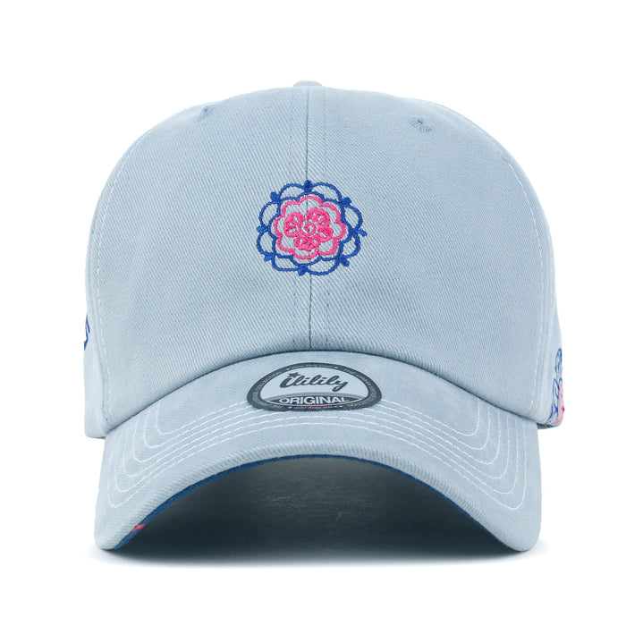 Ililily Ililily Women Embroidered Baseball Cap Firm Premium Cotton Hat