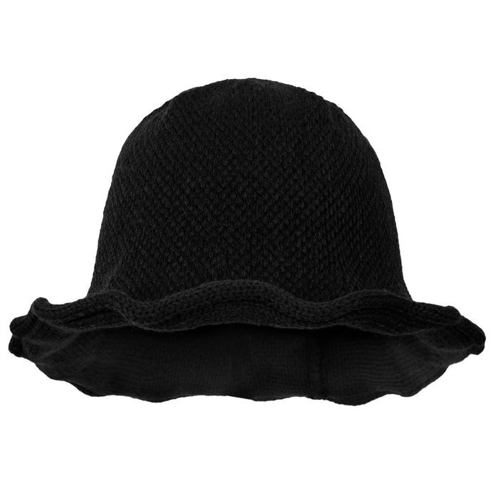 Ililily Ililily Women Knitted Floppy Round Top Fedora Feminine Bucket Hat