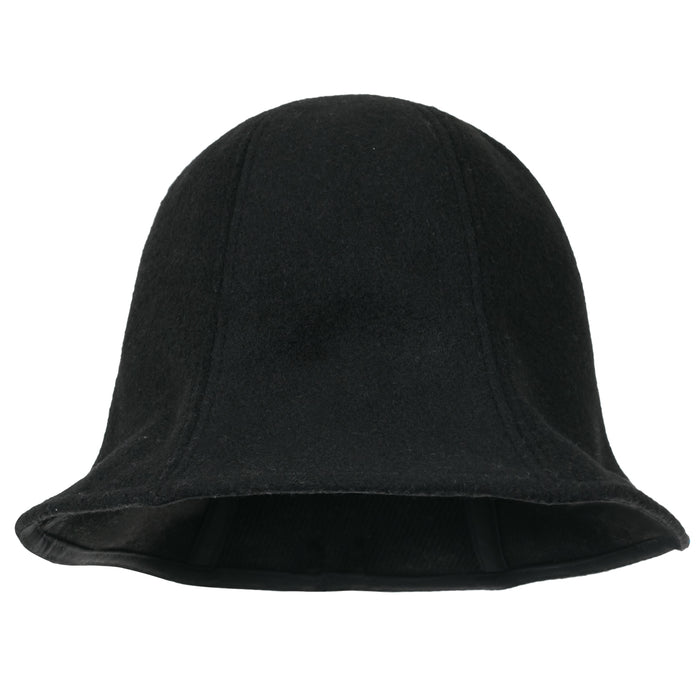 Ililily Ililily Wool-Blend Solid Color Floppy Round Top Fedora Soft Bucket Hat