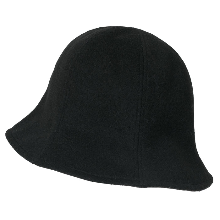 Ililily Ililily Wool-Blend Solid Color Floppy Round Top Fedora Soft Bucket Hat