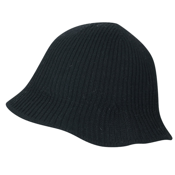 Ililily Ililily Wool Knitted Floppy Round Top Fedora Feminine Bucket Hat