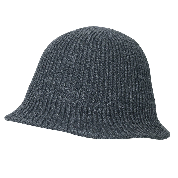 Ililily Ililily Wool Knitted Floppy Round Top Fedora Feminine Bucket Hat