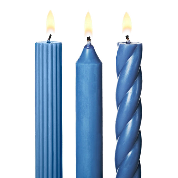 illume Assorted Blue Candle Tapers 3-Pack