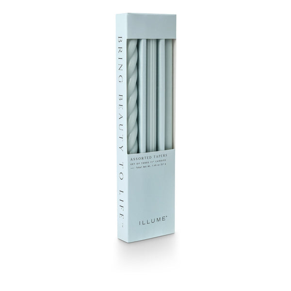 Illume Assorted Light Blue Candle Tapers 3-Pack
