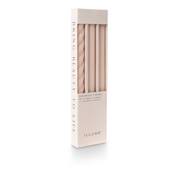 Illume Assorted Pale Pink Candle Tapers 3-Pack