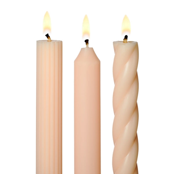 illume Assorted Pale Pink Candle Tapers 3-Pack